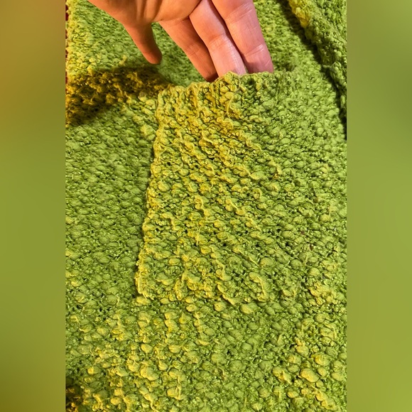 M/L Green Sweater Pockets Cute Vintage Look Boutique Purchase Measurements N Pic - Picture 10 of 17